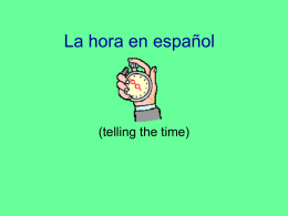La hora en español
