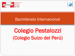 Bachillerato: primer año - Colegio Suizo Pestalozzi