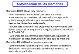 Clasificación de las memorias ROM