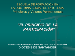 El principio de la participación - Centro Diocesano de Formación