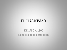 EL CLASICISMO - IES La Bureba