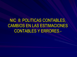 NIC 8 Politicas Contables