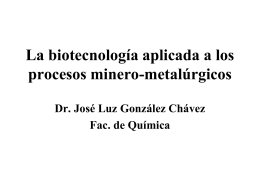 La biotecnología aplicada a los procesos minero