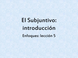 Subjunctive notes