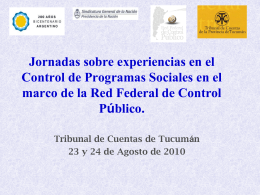 Red Federal de Control Público - Sindicatura General De La Nación