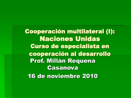 Cooperacion Multilateral - Cooperación Internacional para el