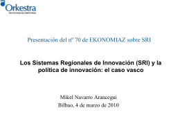 Los Sistemas Regionales de Innovación
