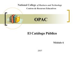 ¿Cómo usar OPAC (Catálogo de la Biblioteca)?