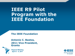 Plan Piloto de la Fundación IEEE en Región 9(Antonio Bastos