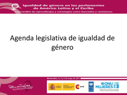 Presentación Panorama regional de los avances legislativos en