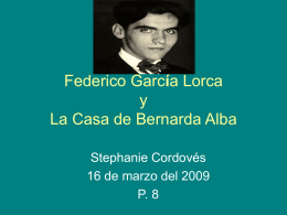 Federico García Lorca y La Casa de Bernarda Alba