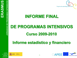 Cierre de IPs 2009-2010. Informe Final
