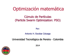 Cúmulo de Partículas: PSO  - Universidad Tecnológica de
