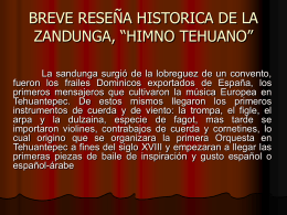 BREVE RESEÑA HISTORICA DE LA ZANDUNGA