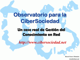 Observatorio para la CiberSociedad
