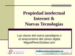 Propiedad intelectual Internet & Nuevas Tecnologías