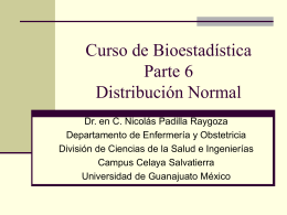 Biostatistics course Part 6. Normal distribution in Spanish