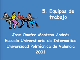 Equipos - Universidad Politécnica de Valencia