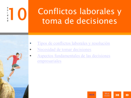 10. Conflictos laborales y toma de decisiones