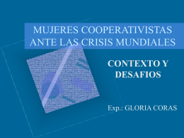 Mujeres cooperativistas ante las crisis mundiales