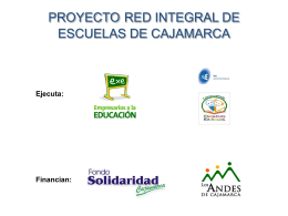 Proyecto Integral de Escuelas de Cajamarca PRIE.