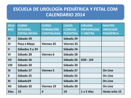 escuela de urología pediátrica y fetal com calendario 2014