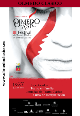 Dossier Compañías III Festival de Teatro Clásico de la Villa de
