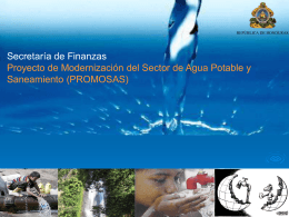 Proyecto de Modernización de Agua y Saneamiento