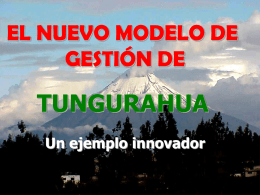 Nuevo Modelo de Gestión en Tungurahua