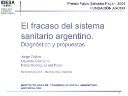 Presentación 3: Análisis del mercado de la salud en Argentina