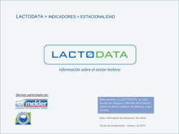 Estacionalidad - LACTODATA Información sobre el sector lechero