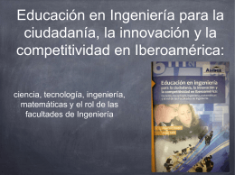 Educación en Ingeniería para la ciudadanía, la innovación y la