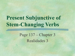 Present Subjunctive of Stem