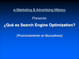 Search Engine Optimization - Posicionamiento en Buscadores