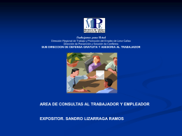 Diapositiva 1 - Ministerio de Trabajo
