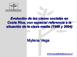 Evolución de las clases sociales en Costa Rica, con