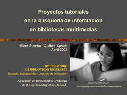 Présentation PowerPoint - Asociación de Bibliotecarios Graduados