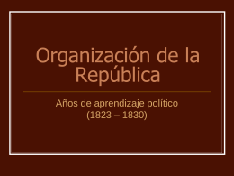 Organización de la República y Republica Conservadora