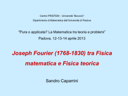 Joseph Fourier (1768-1830) - Matematica
