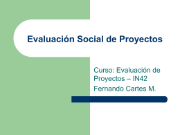 ¿Qué es la Evaluación Social de Proyectos?