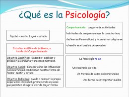 ¿Qué es la Psicología?