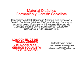 MODELO DE GESTION SOCIALISTA, RESUMIDO