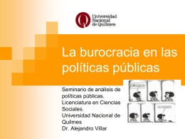 Burocracia y pp1 - Universidad Nacional de Quilmes