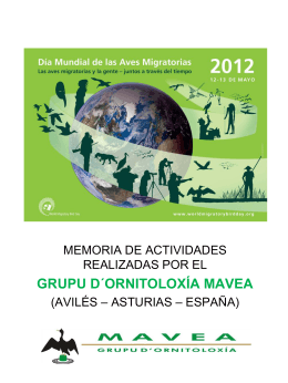 Día mundial de las Aves Migratorias 2012.
