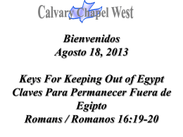 Romanos 16:19 - Calvary Chapel West