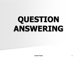 ¿Qué es question answering?