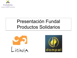 Presentación productos solidarios Fundal