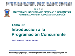Programación Concurrente - Alberto E. Cohaila Barrios