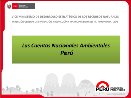 Las Cuentas Ambientales en el Perú