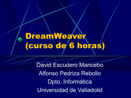 Notas sobre DreamWeaver - Universidad de Valladolid